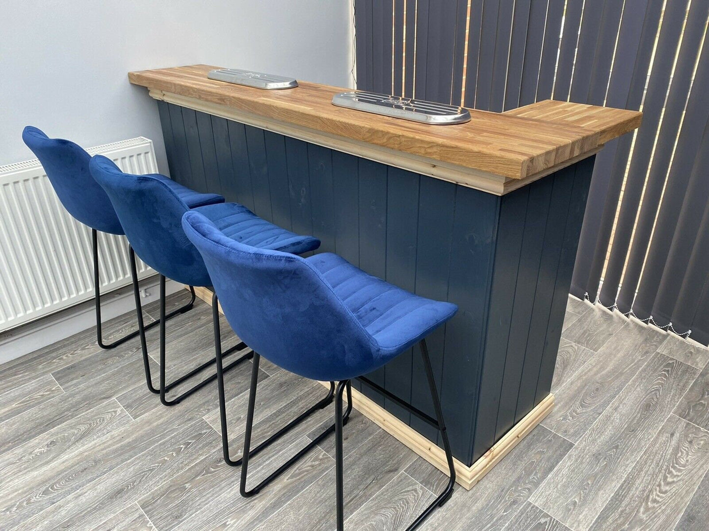 Oak home drinks bar man cave bar, summerhouse bar.