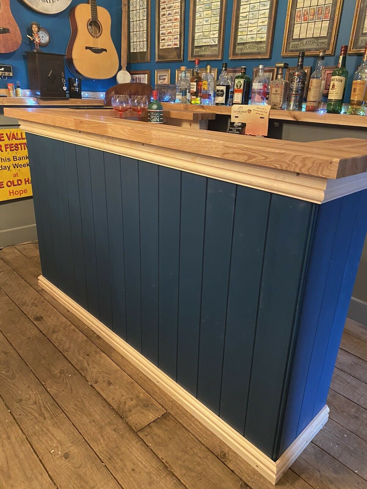 Oak home drinks bar