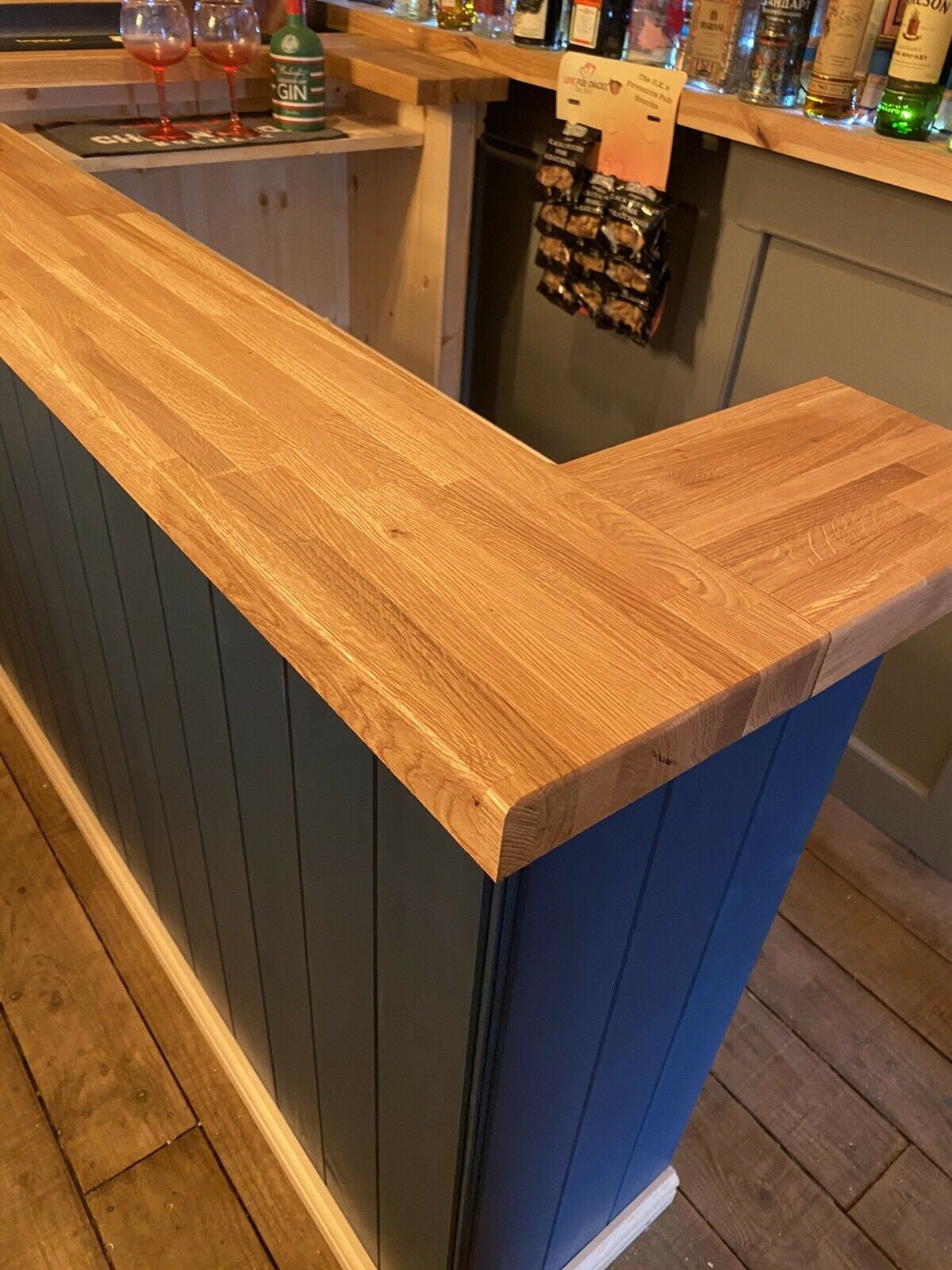 Oak home drinks bar