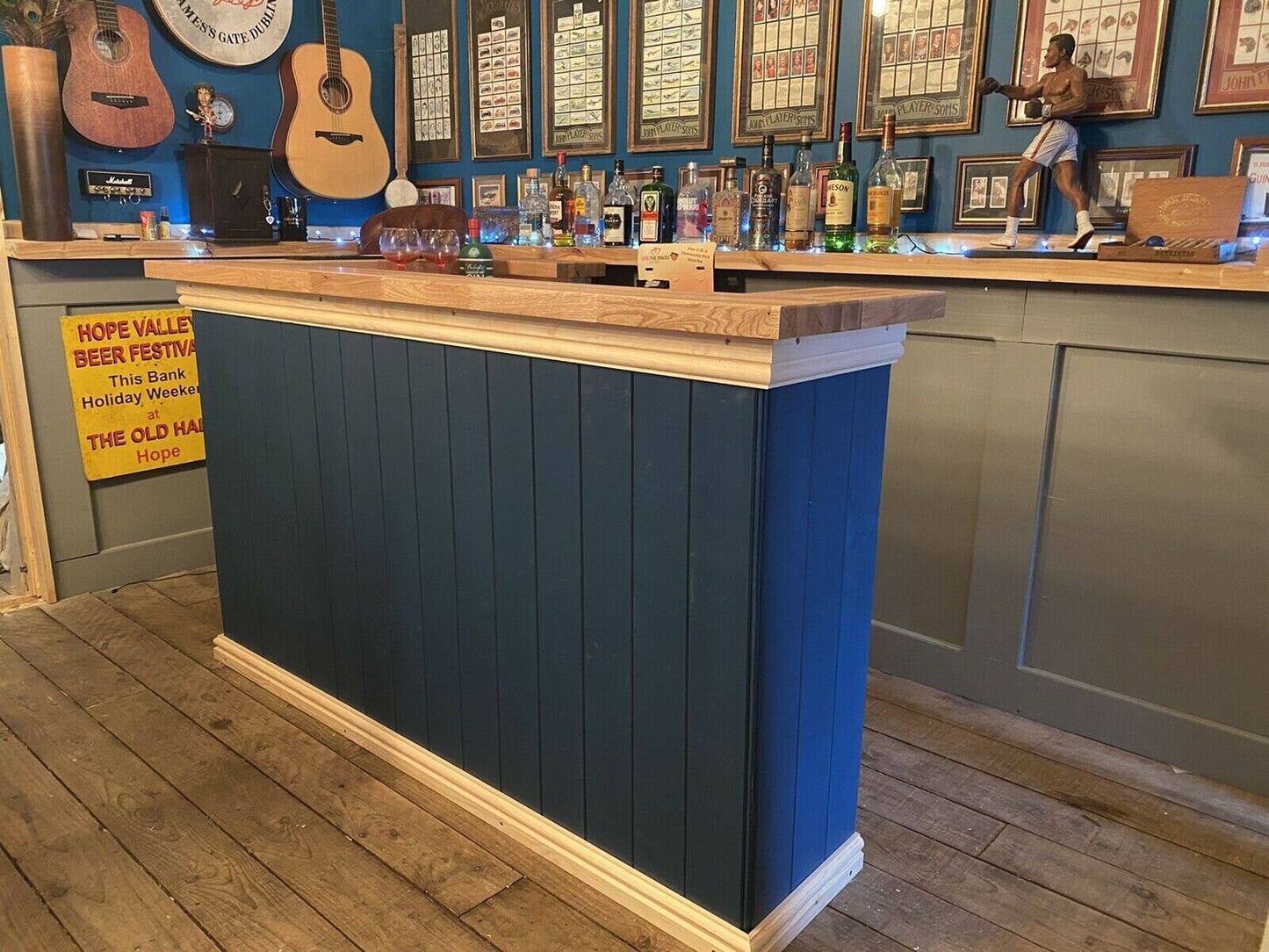 Oak home drinks bar
