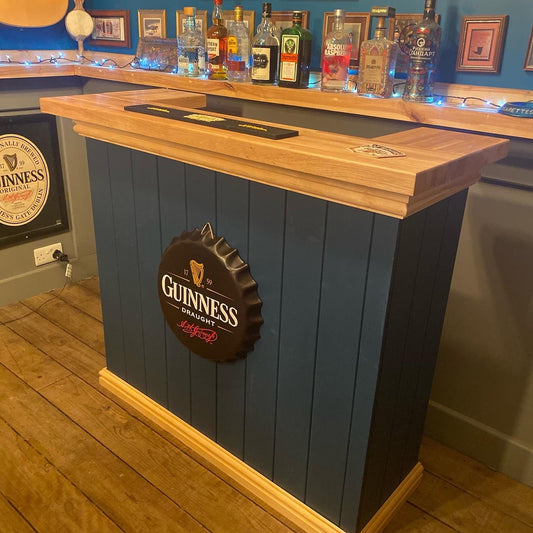 5ft home bar solid oak top