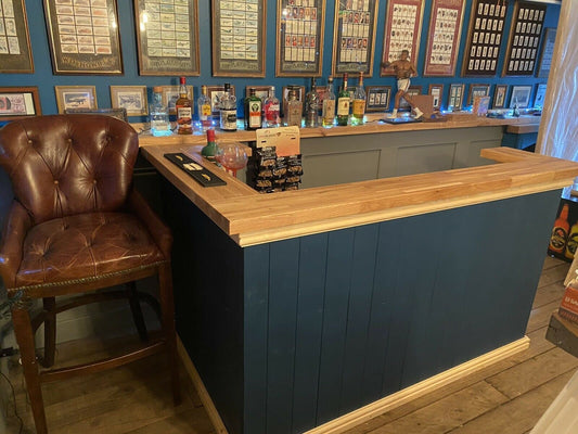 Oak home drinks bar